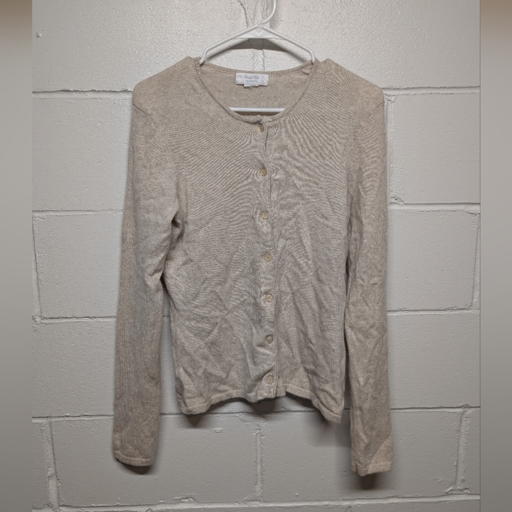 Marshall Fields CASHMERE Cream Cardigan (Women's Small)